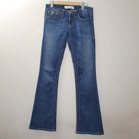 Plastic By Gly Y2K Denim Low Rise Bootcut Jeans - Picture 1 of 7